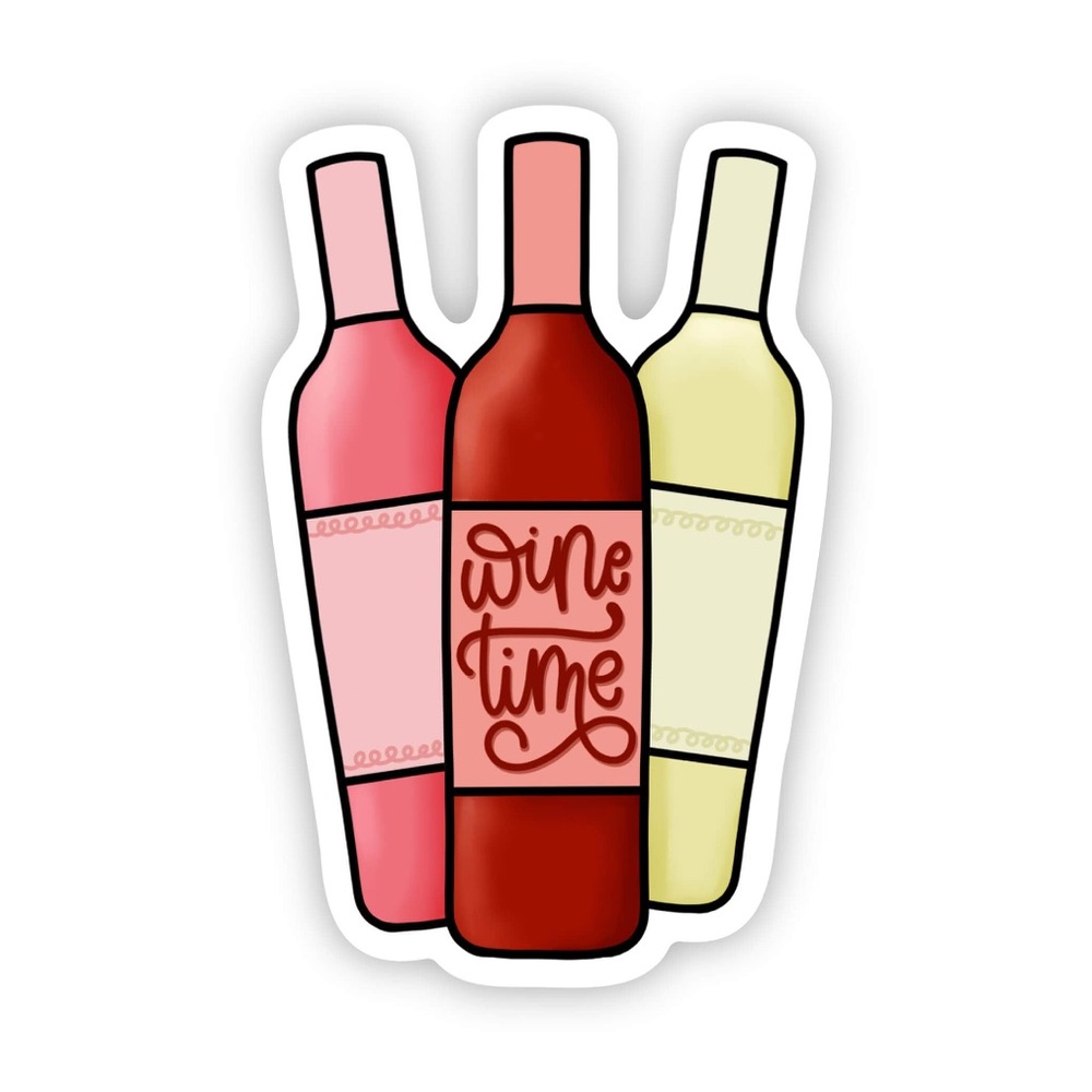 Wine Time Sticker